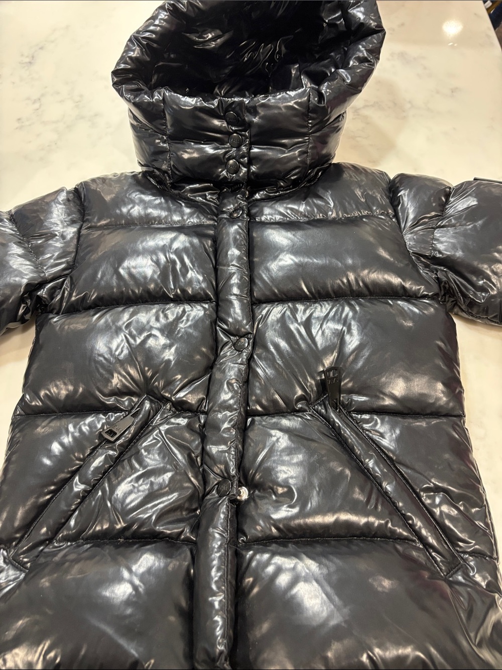 SAM Kids Shiny Puffer Jacket with Hood - Black
